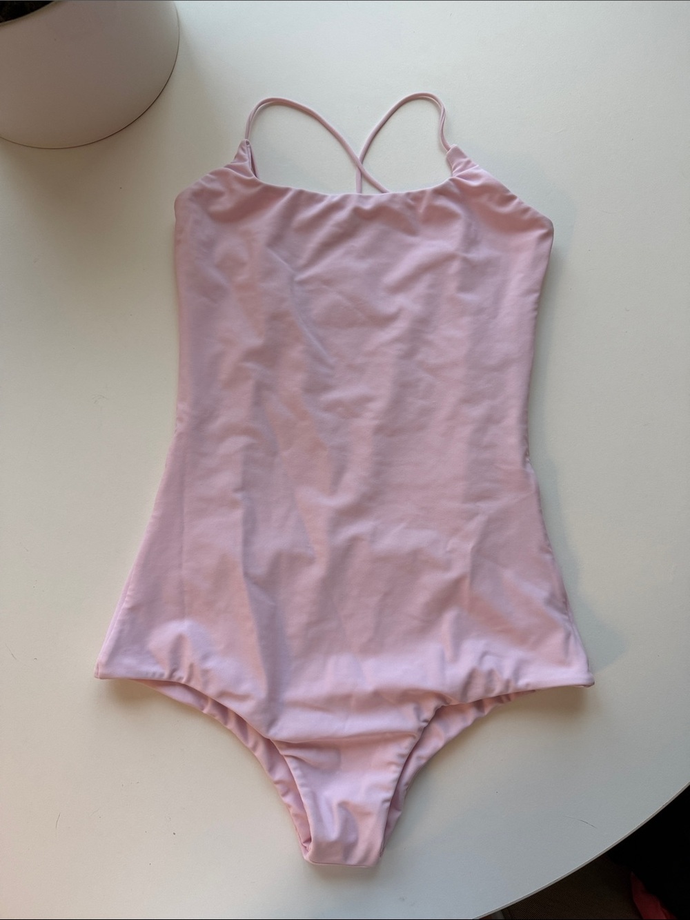 MIKOH KILAUEA String cross back One Piece in Cloud Pink NWOT size M